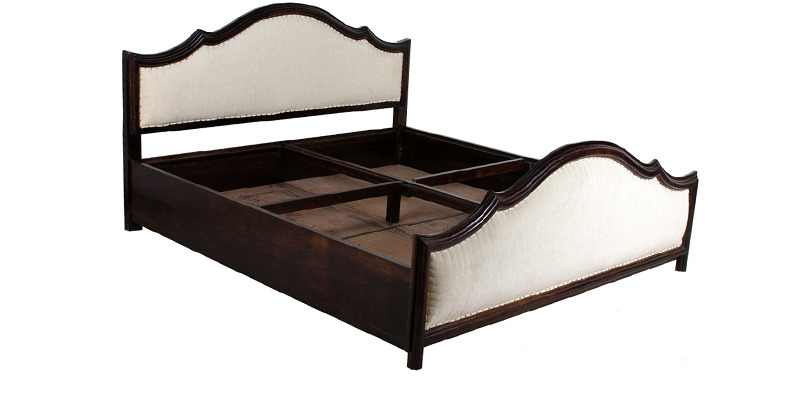 Orevon King Size Bed with Storage in Passion